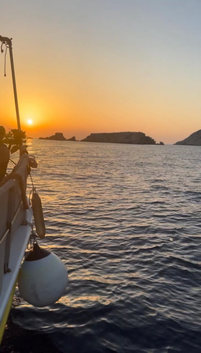 Sunset in Telendos' islets